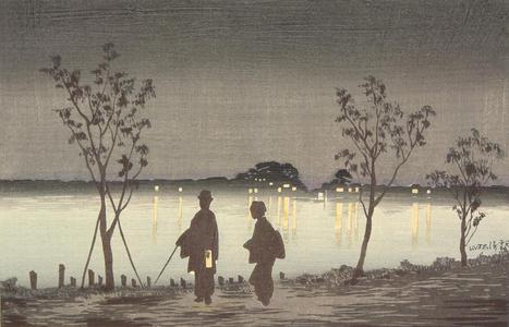 Kobayashi Kiyochika: Evening on the Sumida River - University of Wisconsin-Madison