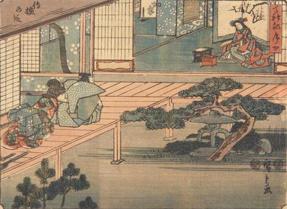 Utagawa Hiroshige: Passing on the Secret, no. 3 from the series The Life of Sugawara no Michizane - University of Wisconsin-Madison