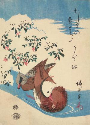 Utagawa Hiroshige: Mandarin Ducks in a Stream - University of Wisconsin-Madison