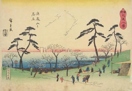 Utagawa Hiroshige: Descending Geese at Goten Hill, from the series Eight Views of Shiba in the Eastern Capital - University of Wisconsin-Madison