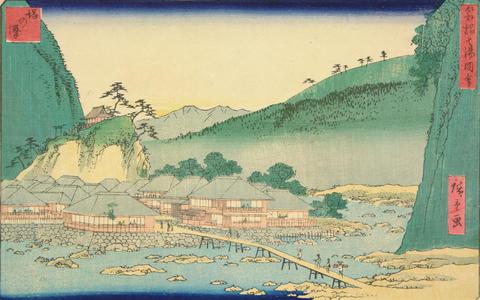 歌川広重: Tonozawa, from the series Pictures of the Seven Hot Springs of Hakone - ウィスコンシン大学マディソン校