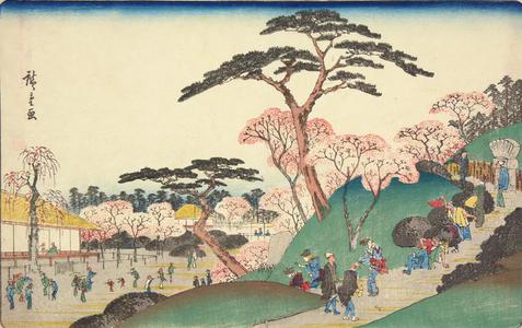 Utagawa Hiroshige, 歌川広重 (Utagawa Hiroshige)による浮世絵「Nippori Village, from the series Famous Places in the Eastern Capital」