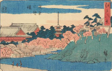 Utagawa Hiroshige: Evening Bell at Asakusa, from the series Eight Views of Edo - University of Wisconsin-Madison