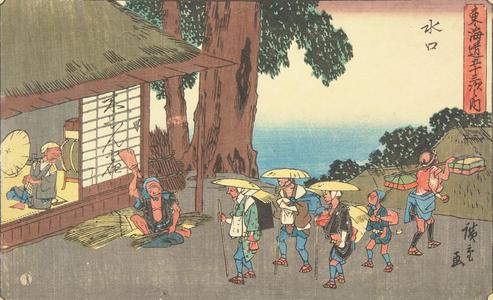 歌川広重: Minakuchi, no. 51 from the series Fifty-three Stations of the Tokaido (Gyosho Tokaido) - ウィスコンシン大学マディソン校
