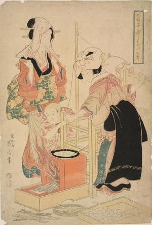 Kikugawa Eizan: Reeling Silk from Cocoons, from the series The Cultivation of Silkworms - University of Wisconsin-Madison