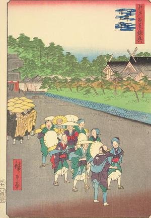 歌川広重: Shinmei Shrine and Zojoji in Shiba, no. 79 from the series Supplement to the One-hundred Famous Views of Edo - ウィスコンシン大学マディソン校