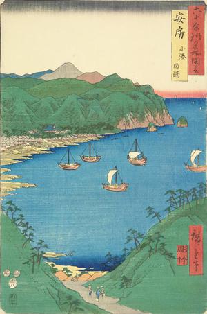 Utagawa Hiroshige: Bay at Kominato in Awa Province, no. 18 from the series Pictures of Famous Places in the Sixty-odd Provinces - University of Wisconsin-Madison