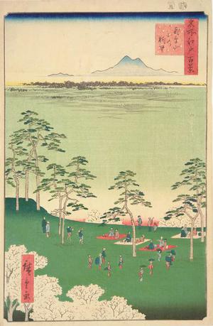 歌川広重: View to the North from Mt. Asuka, no. 17 from the series One-hundred Views of Famous Places in Edo - ウィスコンシン大学マディソン校
