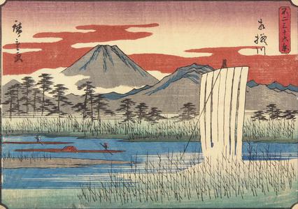 Utagawa Hiroshige: The Sagami River, no. 12 from the series Thirty-six Views of Mt. Fuji - University of Wisconsin-Madison