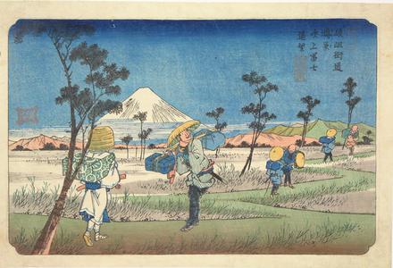 Keisai Eisen: Distant View of Mt. Fuji from Fukiage, no. 8 from the series The Sixty-nine Stations of the Kisokaido - University of Wisconsin-Madison