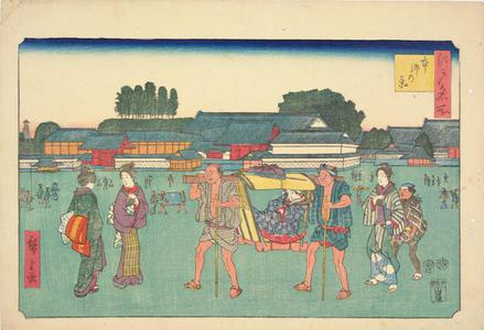 歌川広重: Hongo, from the series Famous Places in Edo - ウィスコンシン大学マディソン校