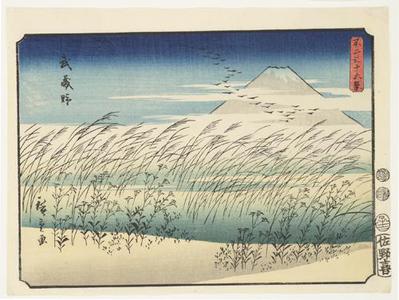 歌川広重: The Musashi Plain, no. 35 from the series Thirty-six Views of Mt. Fuji - ウィスコンシン大学マディソン校