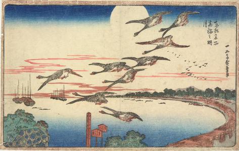 Utagawa Hiroshige: Full Moon at Takanawa, from the series Famous Places in the Eastern Capital - University of Wisconsin-Madison