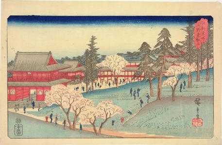 Utagawa Hiroshige, 歌川広重 (Utagawa Hiroshige)による浮世絵「Toeizan at Ueno, from the series Famous Places in Edo」