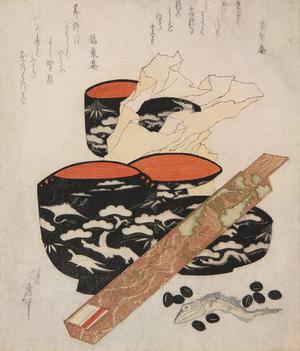 Katsushika Hokusai: Fish, Beans, Chopstick Case and Lacquer Bowls - University of Wisconsin-Madison