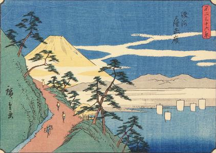 歌川広重: Satta Pass in Suruga Province, no. 16 from the series Thirty-six Views of Mt. Fuji - ウィスコンシン大学マディソン校