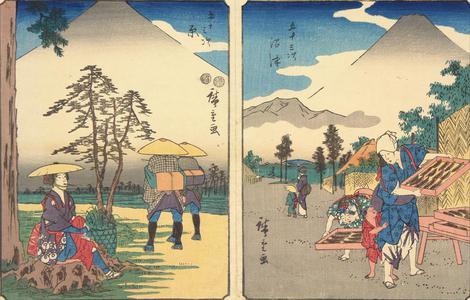 Utagawa Hiroshige: Hara, no. 14 from the series Fifty-three Stations (Figure Tokaido) - University of Wisconsin-Madison
