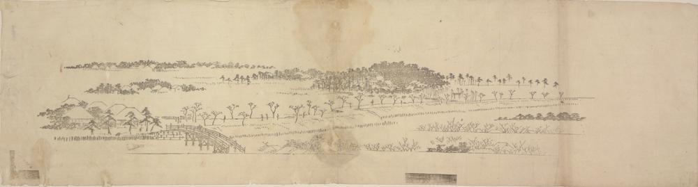 歌川広重: Azuma Grove, from a series of Views of the Environs of Edo - ウィスコンシン大学マディソン校