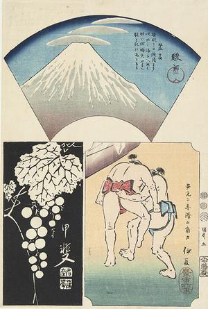 歌川広重: Suruga, Kai, and Izu, no. 5 from the series Harimaze Pictures of the Provinces - ウィスコンシン大学マディソン校