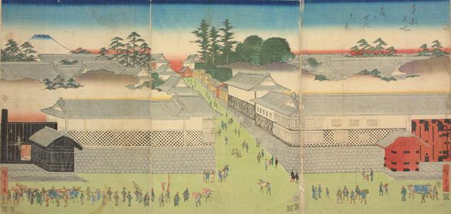 Utagawa Hiroshige: A True View of Kasumigaseki, from the series Famous Places in the Eastern Capital - University of Wisconsin-Madison