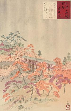 Kobayashi Kiyochika: Tsuten Bridge, no. 6 from the series Pictures of Famous Places in Japan - University of Wisconsin-Madison