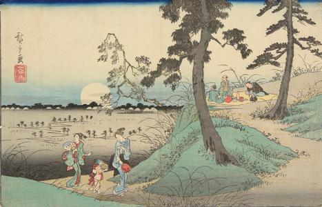 Utagawa Hiroshige: Listening to Insects at Dokan Hill, from the series Famous Places in the Eastern Capital - University of Wisconsin-Madison