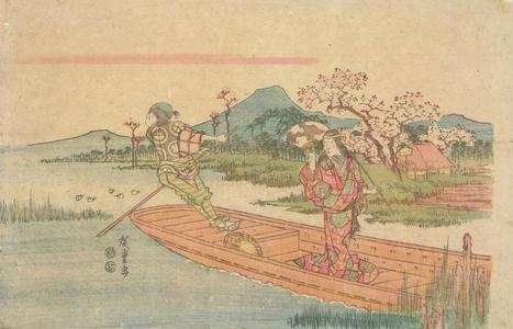 歌川広重: The Mother of Umewakamaru Crossing the Sumida River in Search of her Son - ウィスコンシン大学マディソン校