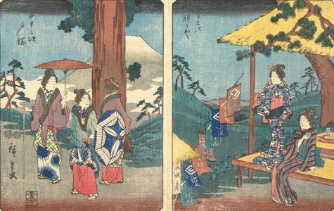 Utagawa Hiroshige: Totsuka, no. 6 from the series Fifty-three Stations (Figure Tokaido) - University of Wisconsin-Madison