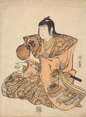 Torii Kiyonaga: Boy Playing a Hand Drum, from a series of Five Boy Musicians - University of Wisconsin-Madison