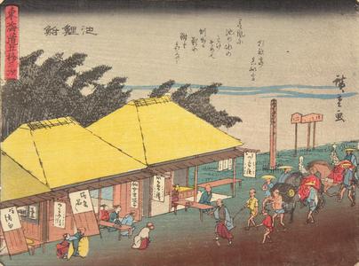 Utagawa Hiroshige: Chiryu, no. 40 from the series Fifty-three Stations of the Tokaido (Sanoki Half-block Tokaido) - University of Wisconsin-Madison