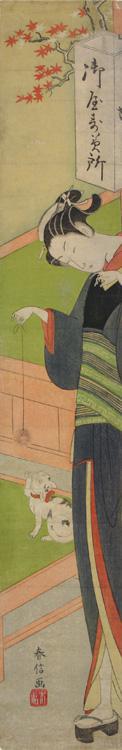 Suzuki Harunobu: The Waitress Osen Playing with a Cat - University of Wisconsin-Madison