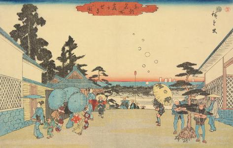 Utagawa Hiroshige: Kasumigaseki, from the series Famous Places in the Eastern Capital - University of Wisconsin-Madison