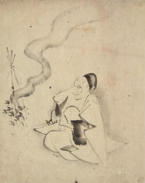 Utagawa Hiroshige: Workman Seated by Fire and Drinking Wine, from the Untitled ... - University of Wisconsin-Madison