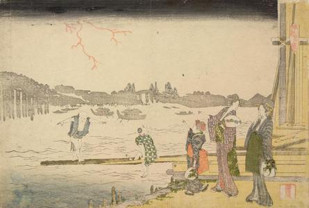 Katsushika Hokusai: Evening Cool at Ryogoku, from a series of Views of Places in Edo - University of Wisconsin-Madison