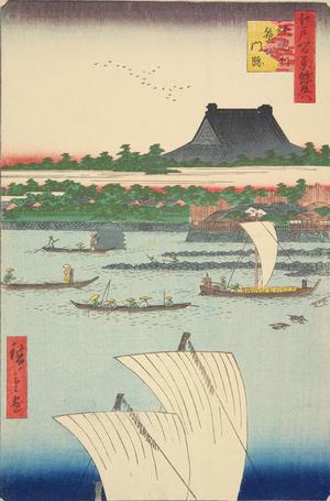Utagawa Hiroshige: Tsukiji at Teppozu, no. 78 from the series Supplement to the One-hundred Famous Views of Edo - University of Wisconsin-Madison