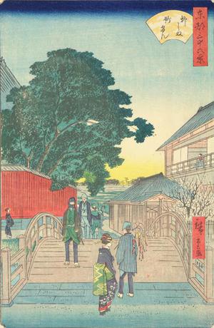 二歌川広重: The Myoken Shrine at Yanagishima, from the series Thirty-six Views of the Eastern Capital - ウィスコンシン大学マディソン校