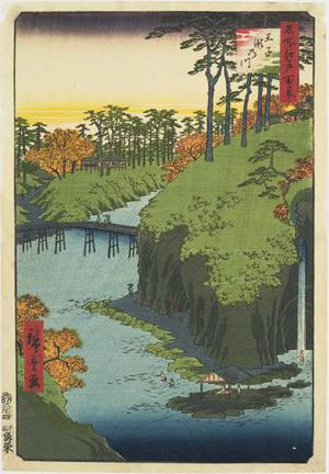 歌川広重: Taki River at Oji, no. 88 from the series One-hundred Views of Famous Places in Edo - ウィスコンシン大学マディソン校