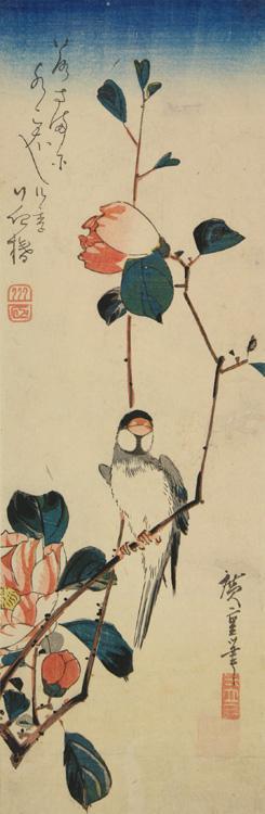 Utagawa Hiroshige: Java Sparrow and Camellia - University of Wisconsin-Madison
