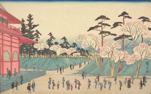 Utagawa Hiroshige: Toeizan in Ueno, from the series Famous Places in Edo - University of Wisconsin-Madison