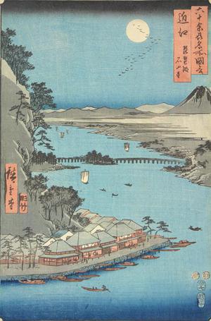 歌川広重: Ishiyamadera and Lake Biwa in Omi Province, no. 22 from the series Pictures of Famous Places in the Sixty-odd Provinces - ウィスコンシン大学マディソン校