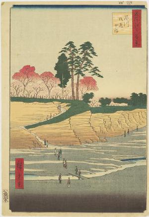 歌川広重: Goten Hill at Shinagawa, no. 28 from the series One-hundred Views of Famous Places in Edo - ウィスコンシン大学マディソン校