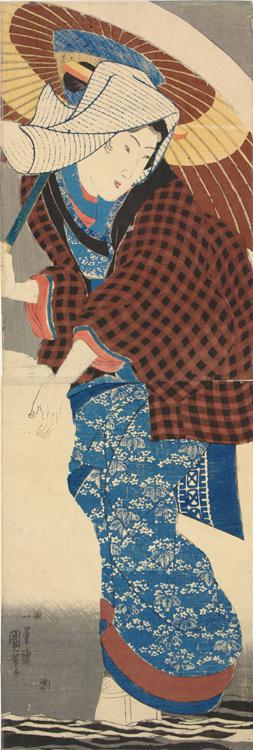 Utagawa Kuniyoshi: Young Woman with Snowman - University of Wisconsin-Madison