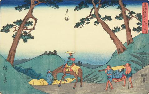 Utagawa Hiroshige: Totsuka, no. 6 from the series Fifty-three Stations of the Tokaido (Gyosho Tokaido) - University of Wisconsin-Madison