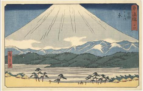 Utagawa Hiroshige: Hara, no. 14 from the series Fifty-three Stations of the Tokaido (Marusei or Reisho Tokaido) - University of Wisconsin-Madison