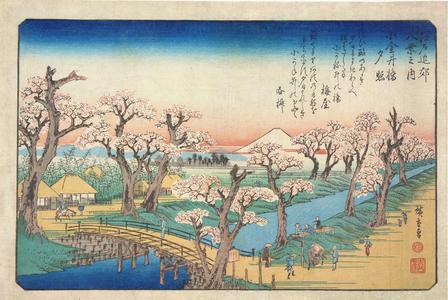 歌川広重: Evening Glow at Koganei, from the series Eight Views of the Environs of Edo - ウィスコンシン大学マディソン校