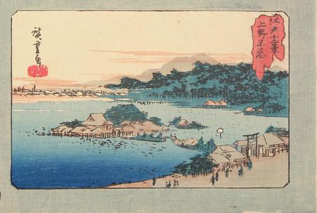 Utagawa Hiroshige: Shinobazu Pond at Ueno, from the series Twelve Views of Edo - University of Wisconsin-Madison