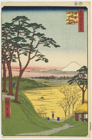 Utagawa Hiroshige: Old Man's Tea Shop at Meguro, no. 84 from the series One-hundred Views of Famous Places in Edo - University of Wisconsin-Madison