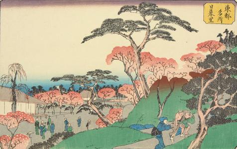 Utagawa Hiroshige: Nippori Village, from the series Famous Places in the Eastern Capital - University of Wisconsin-Madison