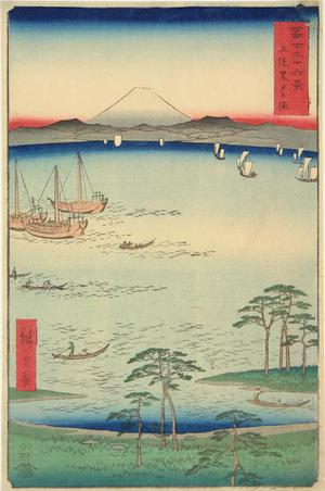 Utagawa Hiroshige: Kuroto Bay in Kazusa, no. 34 from the series Thirty-six Views of Mt. Fuji - University of Wisconsin-Madison