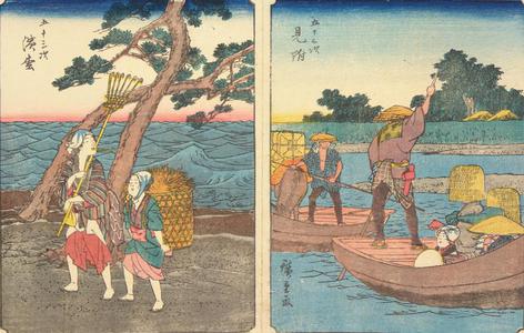 Utagawa Hiroshige, 歌川広重 (Utagawa Hiroshige)による浮世絵「Hamamatsu, no. 30 from the series Fifty-three Stations (Figure Tokaido)」